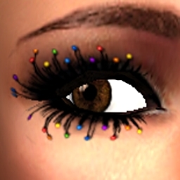 * GuTi eye lashes rainbow pearls extravagant Wimpern