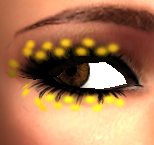 * GuTi eye lashes fur yellow extravagant Wimpern