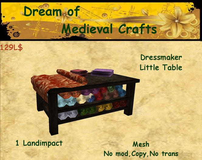 ((*DMC*)) Dressmaker - Little Table 