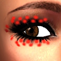 * GuTi eye lashes fur red extravagant Wimpern