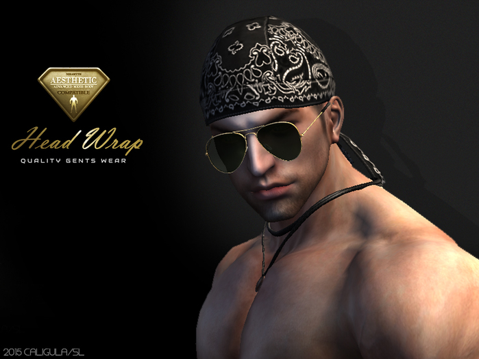 CA AESTHETIC HEADWRAP GENTS PAISLEY BLACK