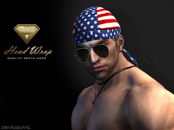 CA AESTHETIC HEADWRAP GENTS USA FLAG