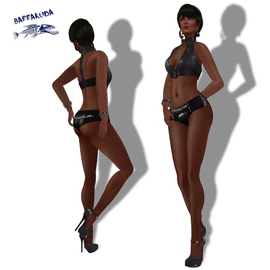Top and Booty Short Set V2 Black PROMO