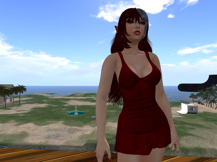 EVE-Red Coctail Dress
