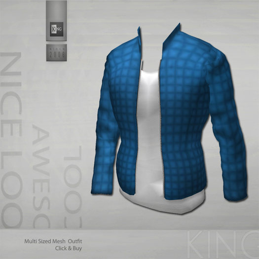 DEMO - King For Men Outfit : Blue Sport Jacket