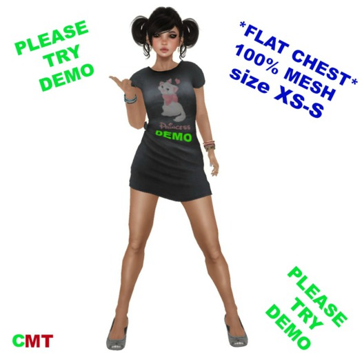 DEMO flat chest dress