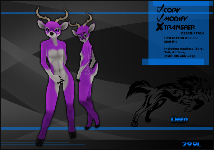[Virtual Fuzz]  Kemono Deer Purple