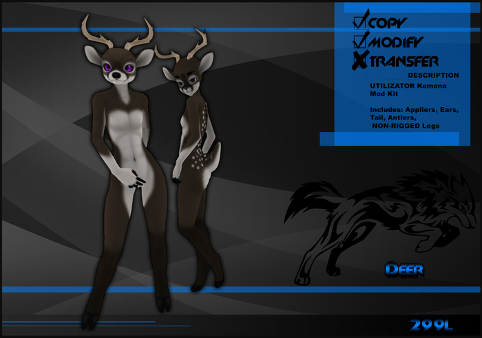 [Virtual Fuzz]  Kemono Deer Brown