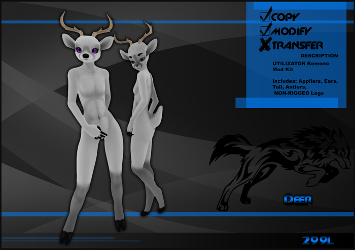 [Virtual Fuzz]  Kemono Deer White