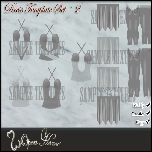 * Open Heart ~  Dress Template Set ` 2