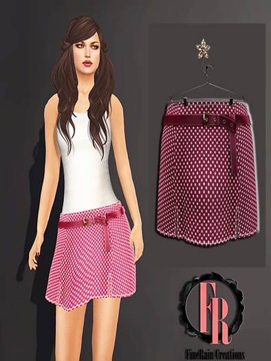 :: FineRain creations.::Spring Skirt Red
