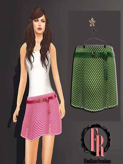 :: FineRain creations.::Spring Skirt Green