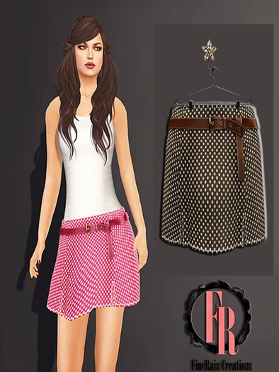:: FineRain creations.::Spring Skirt Brown