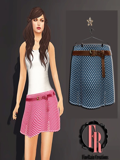 :: FineRain creations.::Spring Skirt Blue