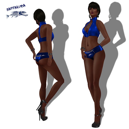 Top and Booty Short Set V5 Blue PROMO