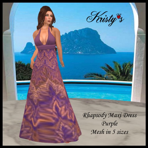 Rhapsody Maxi Boho Dress Purple