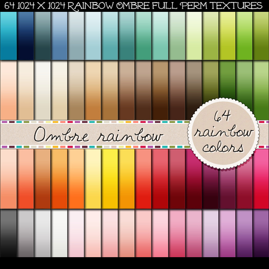 64 Full Perm Digi Ombre Textures