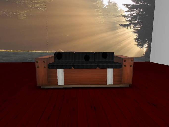 Reception Sofa Red Wood-sit