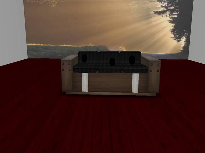 Reception Sofa Dark Wood-sit