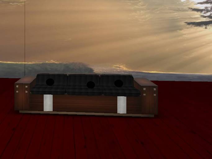 Reception Sofa Chestnut Wood-sit