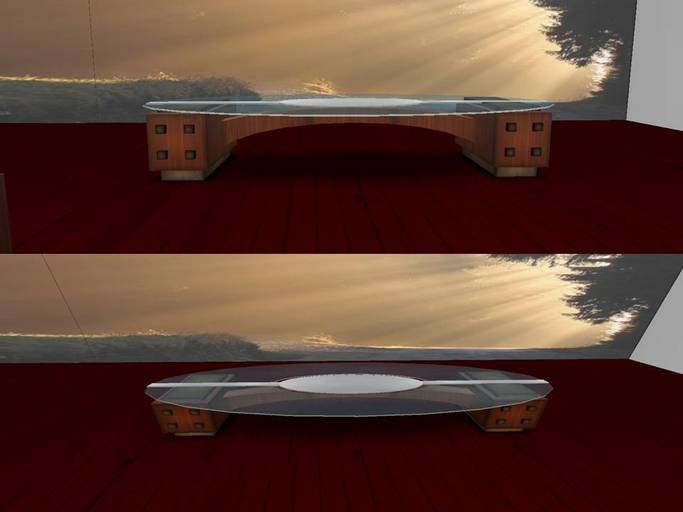 Reception C/table Red Wood