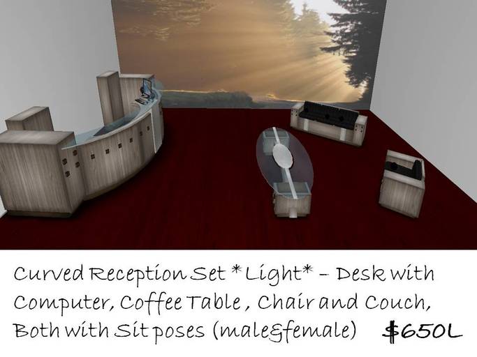 Curved Reception Set LIght- 4 piece