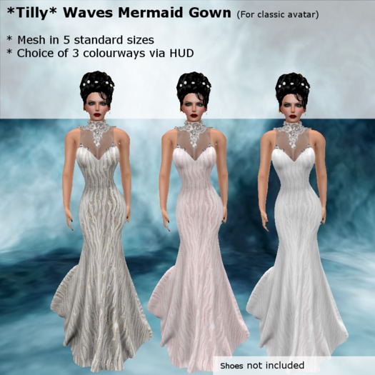 *Tilly* Regal Roses Mermaid Gown BOX
