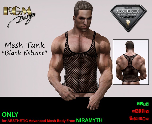 KGM Design - Black Fishnet Tank