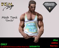 KGM Design - "Smile if you're Gay" Mesh Tank