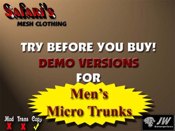 WB Safari's - Men's Micro Swim Trunks DEMOS