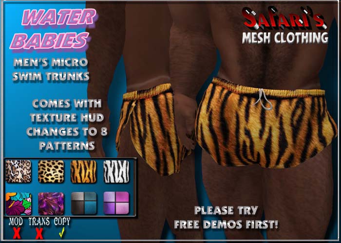 WB Safari's - Men's Micro Swim Trunks Asst 2