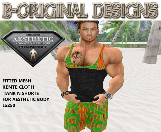 B-ORIGINAL KENTE CLOTH Tank N Shorts