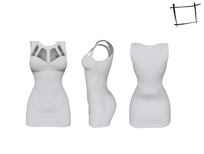 WC182 WCanvas Mini Dress With Cutouts