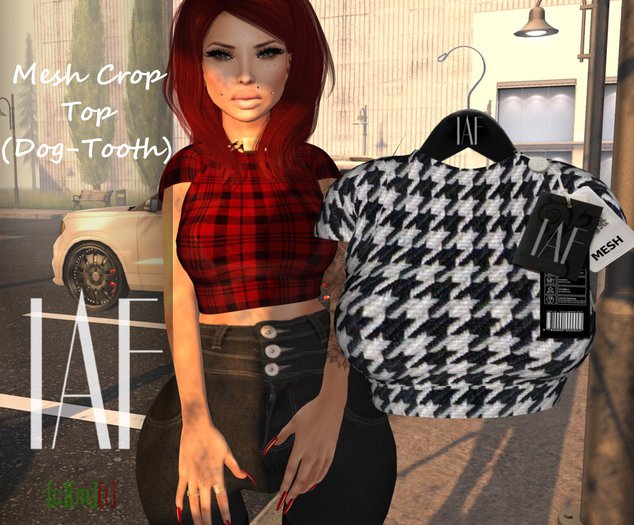 IAF Mesh Crop Top (Dogtooth)