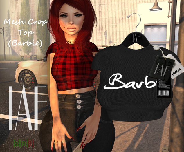 IAF Mesh Crop Top (Barbie)