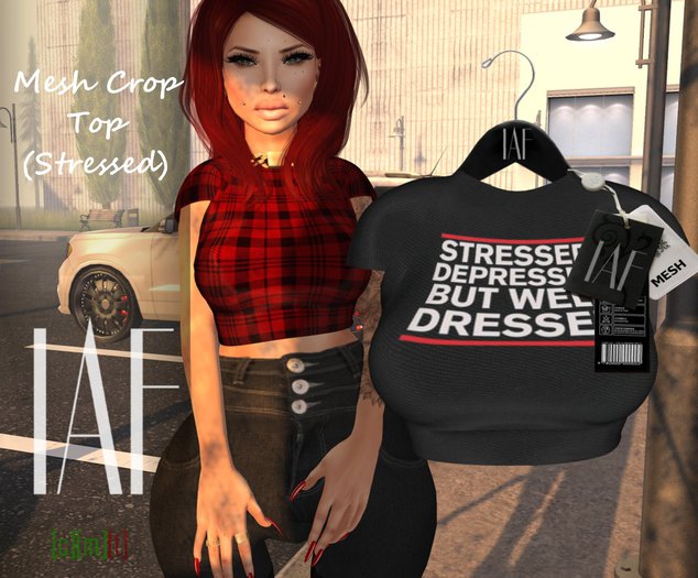 IAF Mesh Crop Top (Stressed)