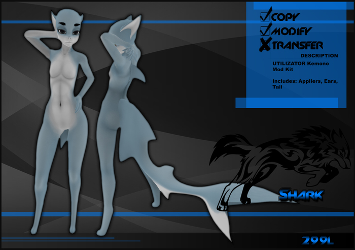 [Virtual Fuzz]  Kemono Shark Blue