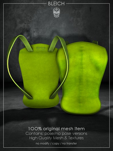 Bleich - Mesh Unisex Back-Backpack - Lime