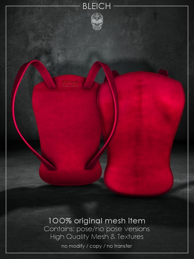 Bleich - Mesh Unisex Back-Backpack - Red