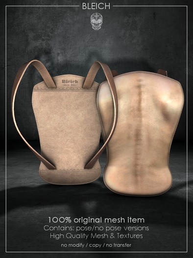 Bleich - Mesh Unisex Back-Backpack - Ivory Skin