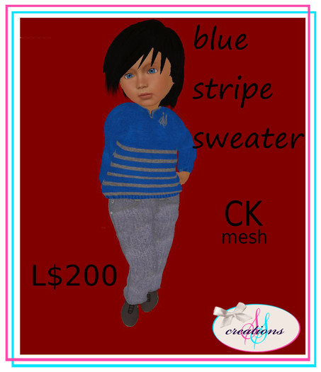 blue stripe sweater