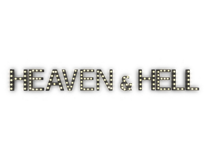 [Px] "HEAVEN & HELL" Illuminated Light Bulbs Sign