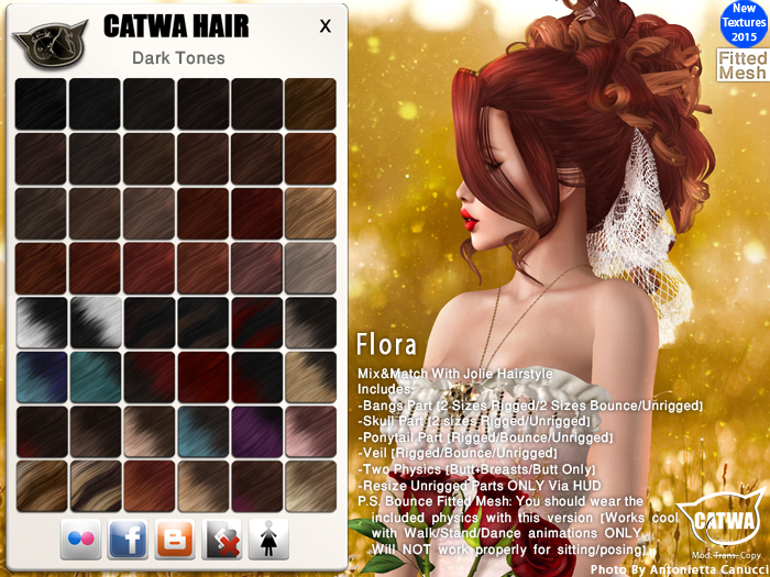 CATWA HAIR Flora [Darks]