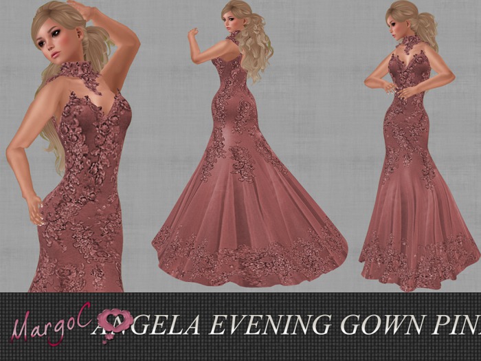ANELA EVENING GOWN PINK- MargoC