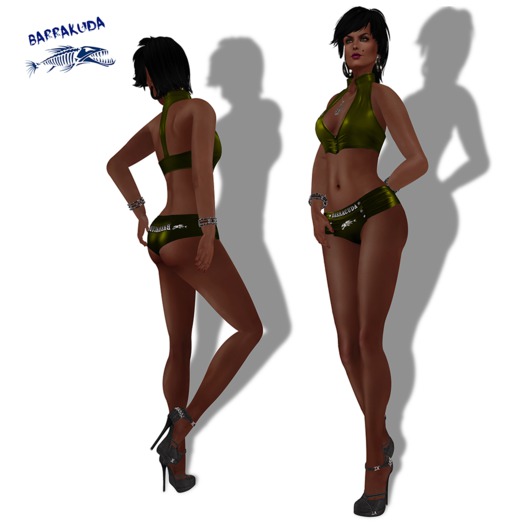 Top and Booty Short Set V8 New Green PROMO