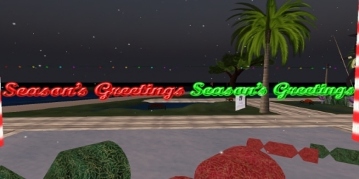 Season's Greetings  Neon Sign Green
