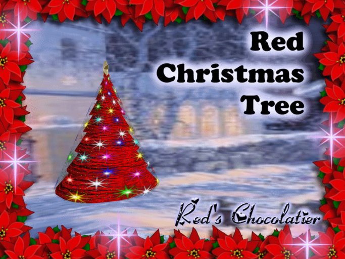 CHRISTMAS TREE AWESOME  RED PINE  TWINKLE LIGHTS