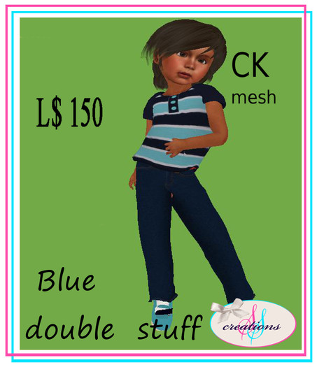 blue double stuff  stripe