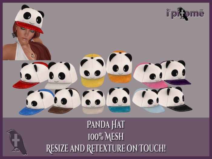 ~i~ Panda Baseball Cap(Wear To Unpack)