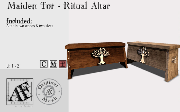 *AF* Maiden Tor Ritual Accessories (Wear Me)